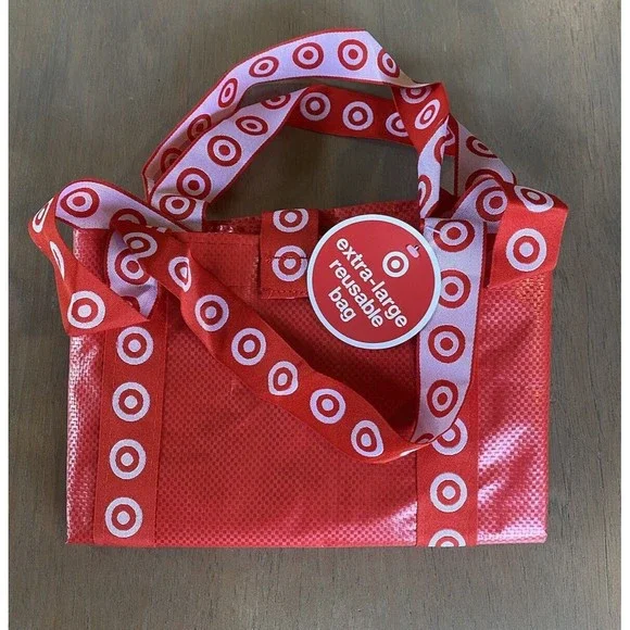 Target Extra Large Recycled Reusable Red Bag 15"x19"14" Ships Quick NEW w/ Tag - Picture 3 of 8